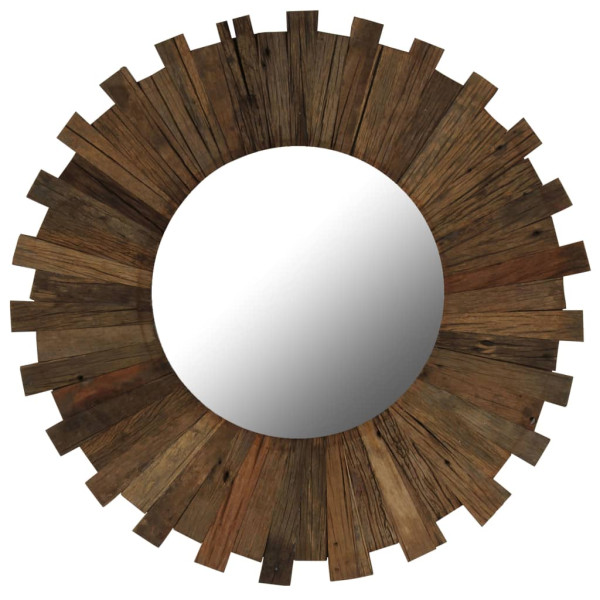 Espejo de pared de madera maciza reciclada 70 cm