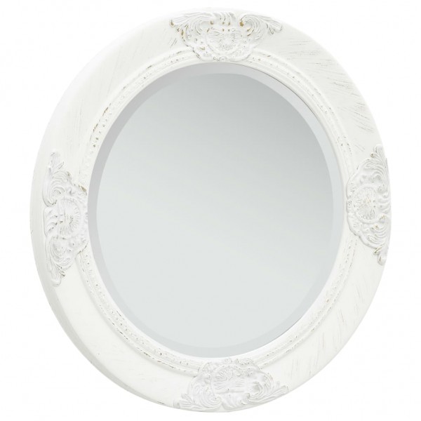Espejo de pared estilo barroco blanco 50 cm
