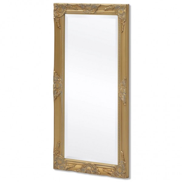Espejo de pared estilo barroco dorado 100x50 cm
