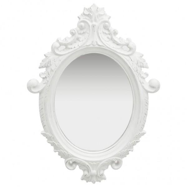 Espejo de pared estilo castillo blanco 56x76 cm