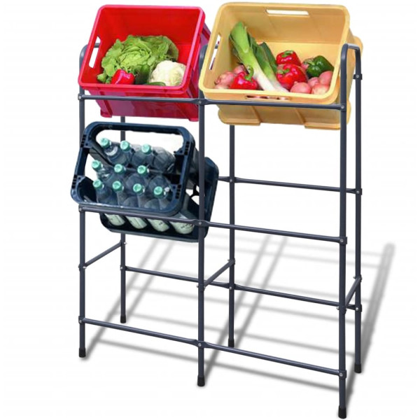 Estante de acero para 6 cajas