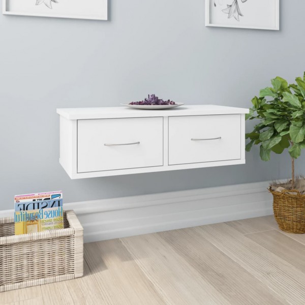 Estante de cajones para pared madera contrachapada 60x26x18.5cm