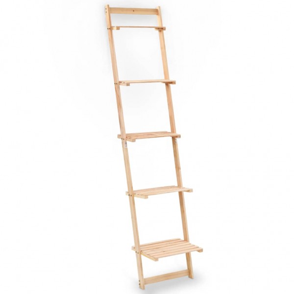 Estante de pared escalera madera de cedro 41.5x30x176 cm