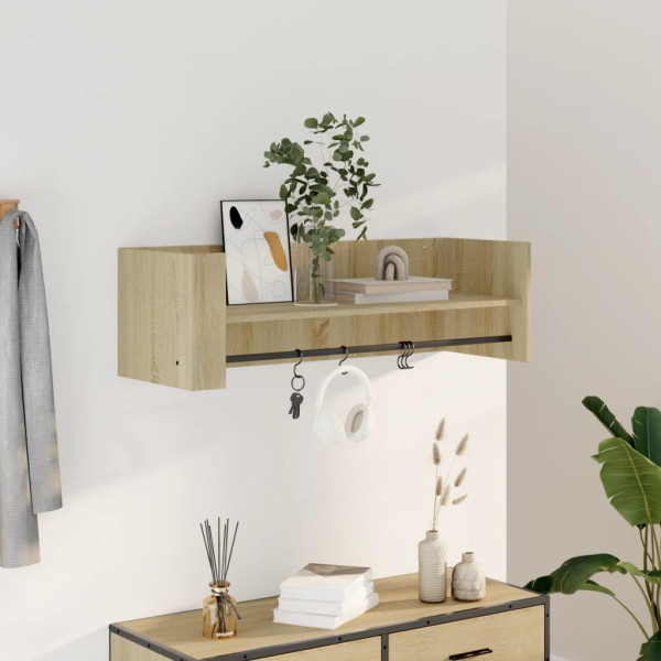 Estante de pared madera ingeniería roble Sonoma 100x35x30.5 cm