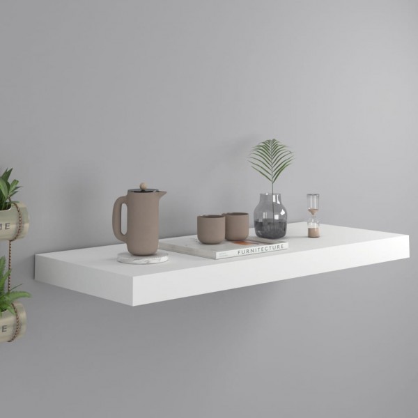 Estante flotante de pared MDF blanco 60x23.5x3.8 cm