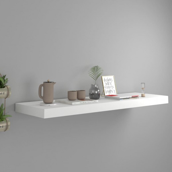 Estante flotante de pared MDF blanco 80x23.5x3.8 cm