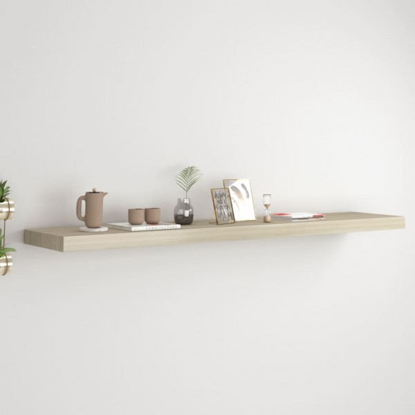 Estante flotante de pared MDF color roble 120x23.5x3.8 cm