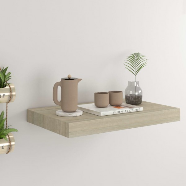 Estante flotante de pared MDF color roble 40x23x3.8 cm