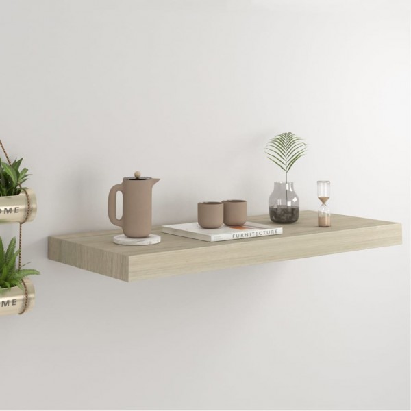 Estante flotante de pared MDF color roble 60x23.5x3.8 cm