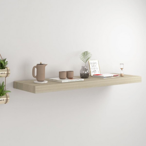 Estante flotante de pared MDF color roble 80x23.5x3.8 cm