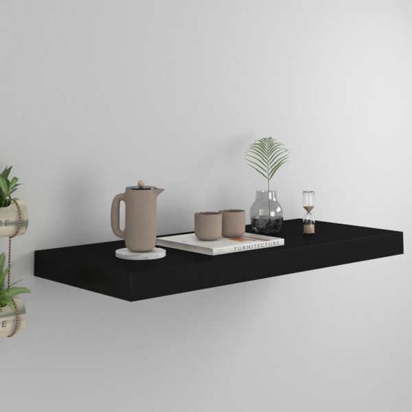 Estante flotante de pared negro MDF 60x23.5x3.8 cm
