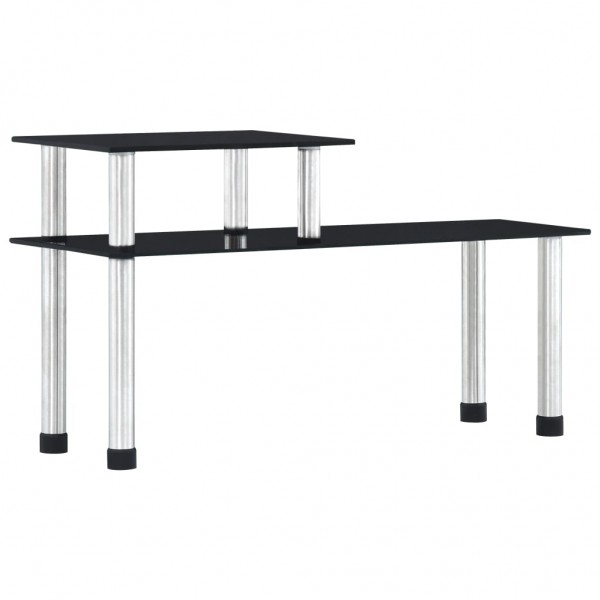 Estantería de cocina vidrio templado negro 45x16x26 cm