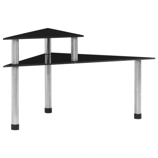 Estantería de cocina vidrio templado negro 49.5x35x26 cm