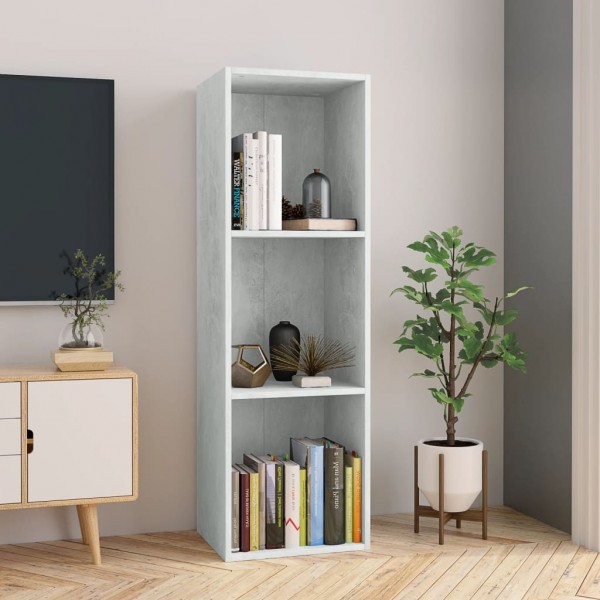 Estantería libros/mueble TV contrachapada hormigón 36x30x114cm