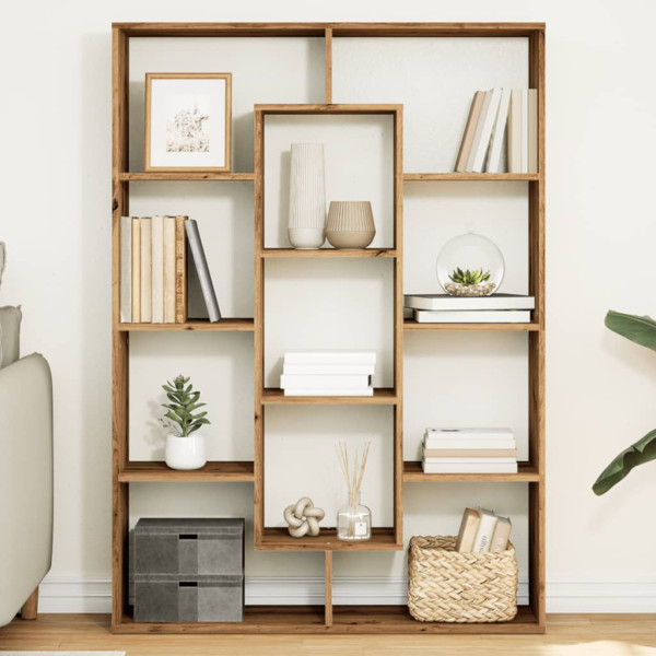 Estantería madera de ingeniería roble artisian 137.5x29x137.5cm