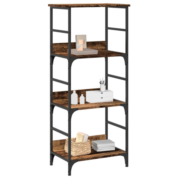 Estantería madera ingeniería madera envejecida 50x33x117.5 cm