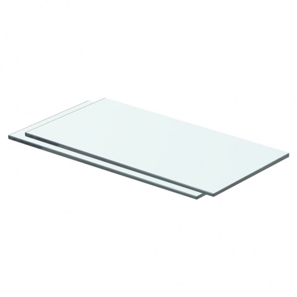 Estantes 2 unidades panel de vidrio transparente 40x15 cm