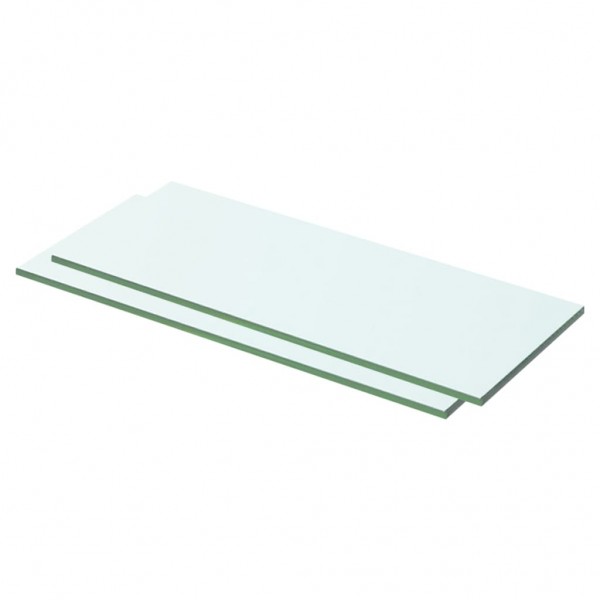 Estantes 2 unidades panel de vidrio transparente 50x15 cm
