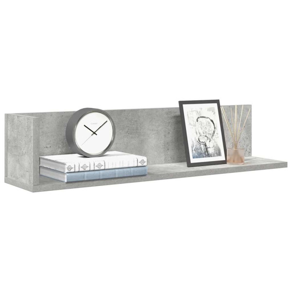 Estantes de pared 2 uds madera gris hormigón 75x16.5x16.5 cm