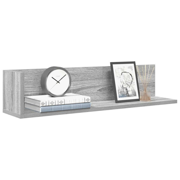 Estantes de pared 2 uds madera gris Sonoma 75x16.5x16.5 cm