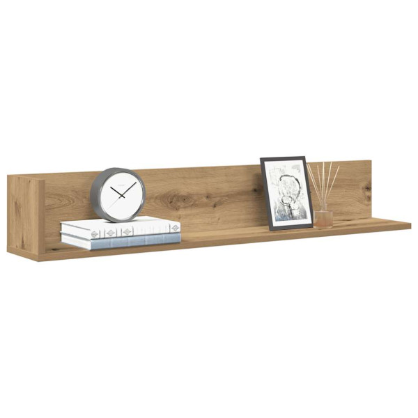 Estantes de pared 2 uds madera roble artisan 100x16.5x16.5 cm