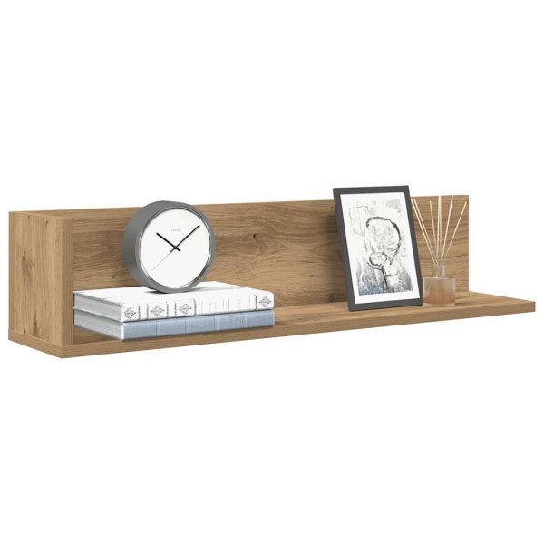 Estantes de pared 2 uds madera roble artisan 75x16.5x16.5 cm