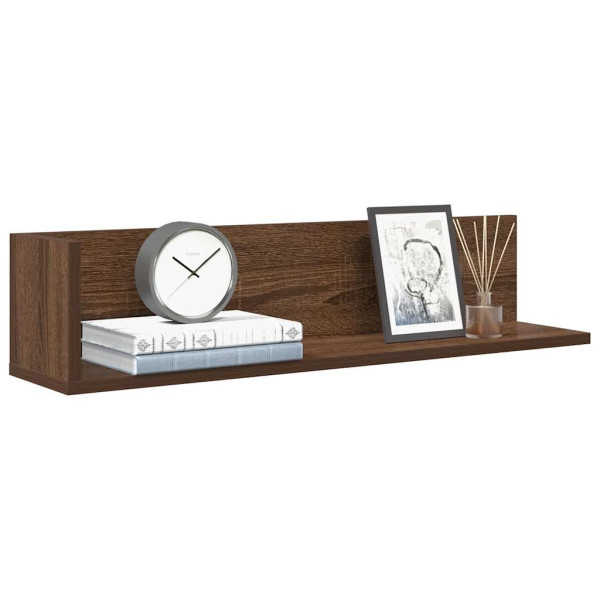 Estantes de pared 2 uds madera roble marrón 75x16.5x16.5 cm