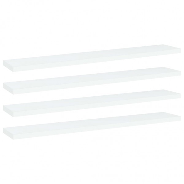 Estantes para estantería 4 uds contrachapada blanco 60x10x1.5cm
