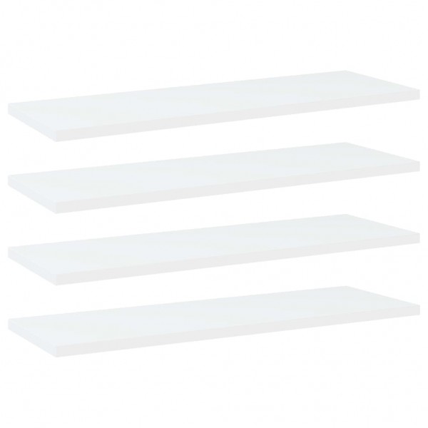 Estantes para estantería 4 uds contrachapada blanco 60x20x1.5cm