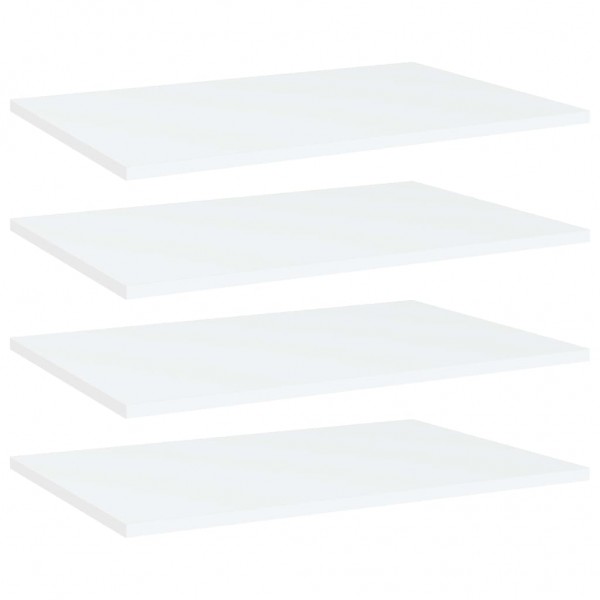 Estantes para estantería 4 uds contrachapada blanco 60x40x1.5cm
