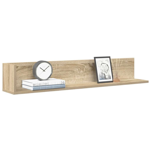 Estantes pared 2 uds madera roble Sonoma 100x16.5x16.5 cm