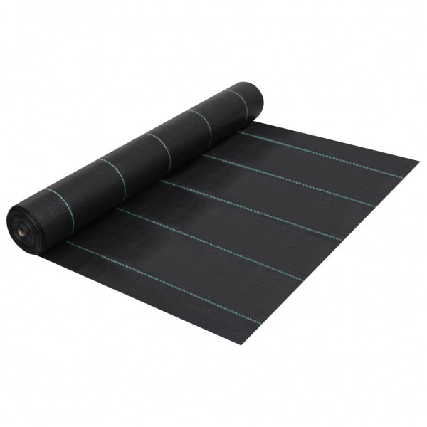 Estera de control de malezas y raíces PP negro 2x10 m