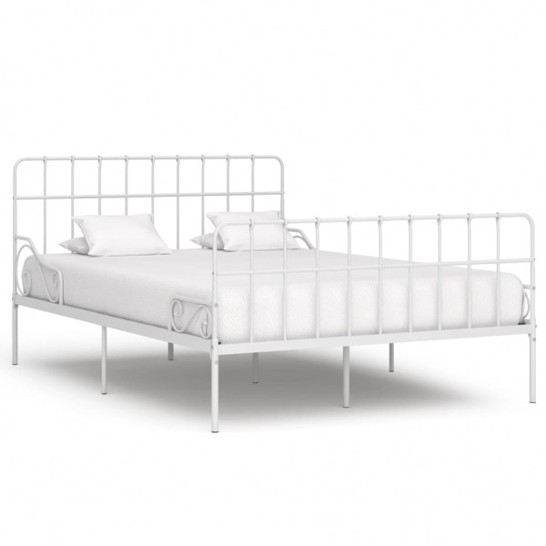 Estructura de cama con somier metal blanco 120x200 cm