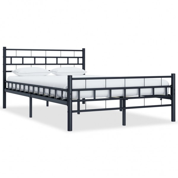 Estructura de cama de acero negra 120x200 cm