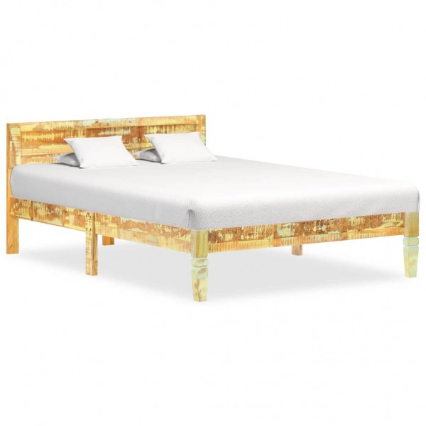Estructura de cama de madera maciza reciclada 120x200 cm