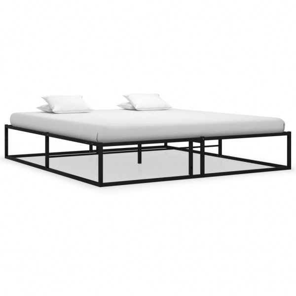 Estructura de cama de metal negra 200x200 cm