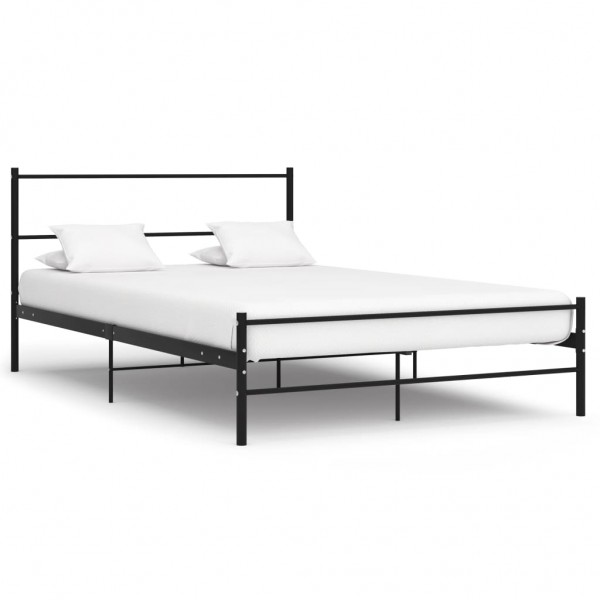 Estructura de cama de metal negro 120x200 cm