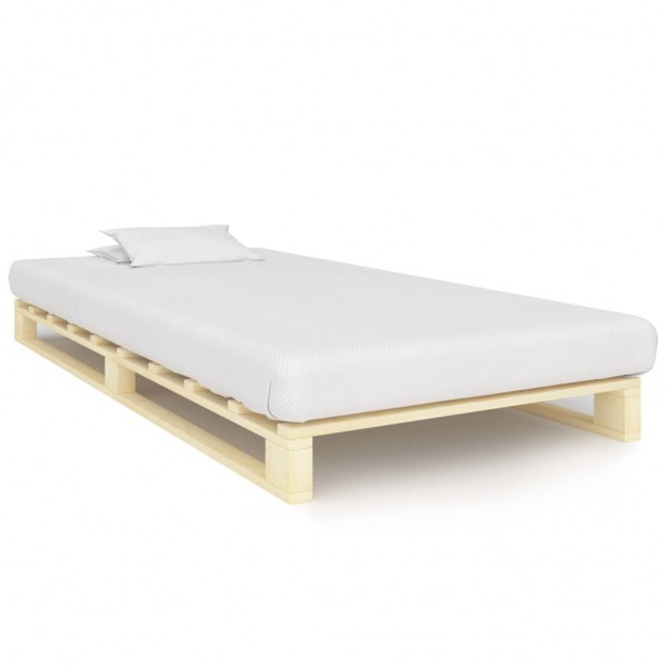 Estructura de cama de palés madera maciza de pino 120x200 cm
