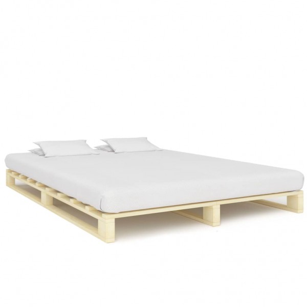 Estructura de cama de palés madera maciza de pino 180x200 cm