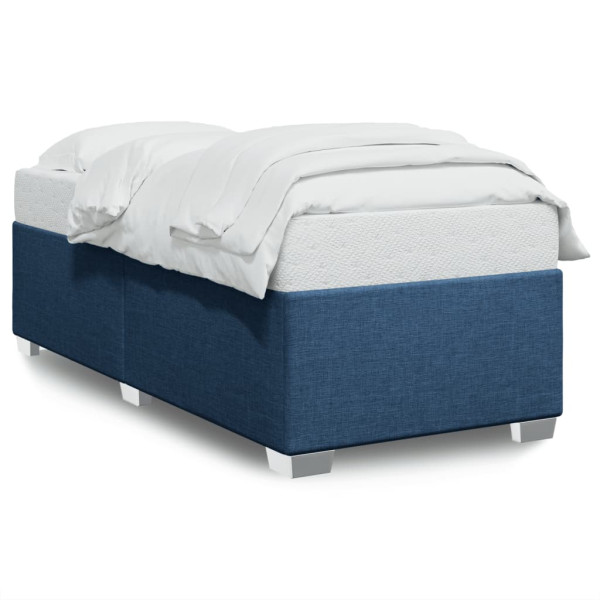 Estructura de cama de tela azul 90x190 cm