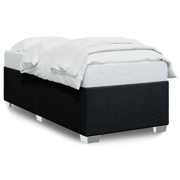 Estructura de cama de tela gris claro 100x200 cm