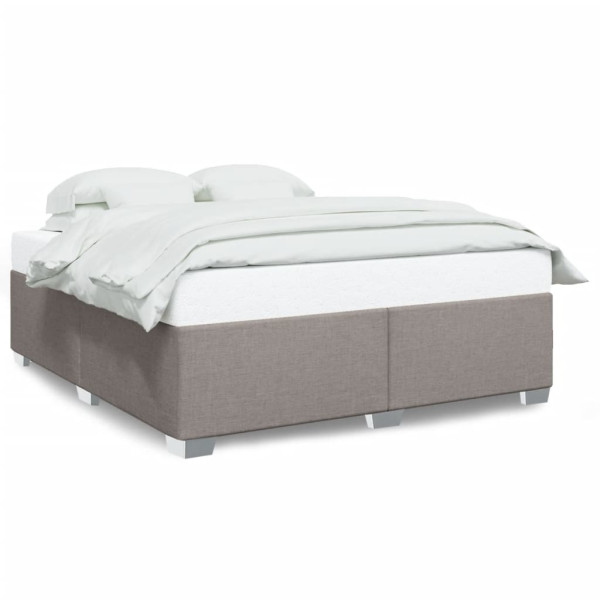 Estructura de cama de tela gris taupe 200x200 cm