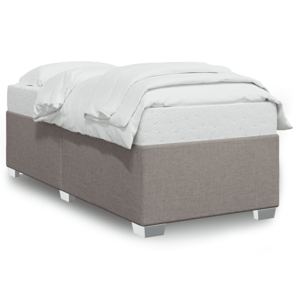 Estructura de cama de tela gris taupe 90x200 cm