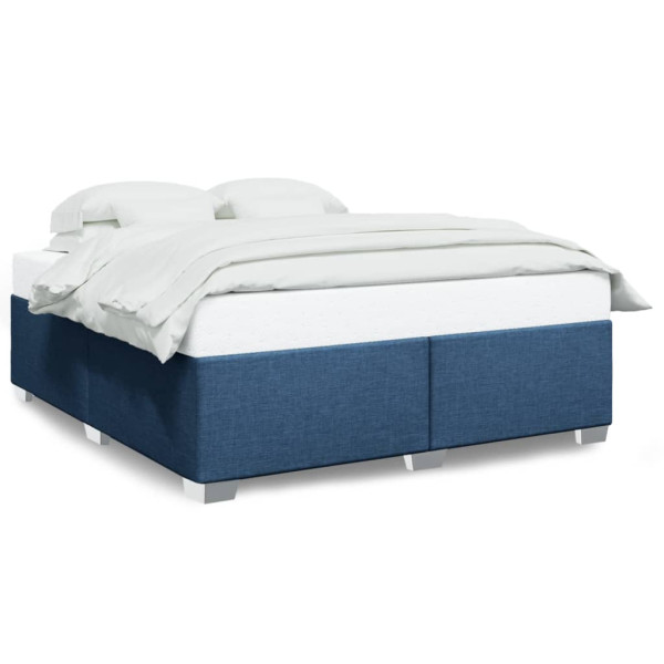 Estructura de cama de tela gris taupe azul 200x200 cm