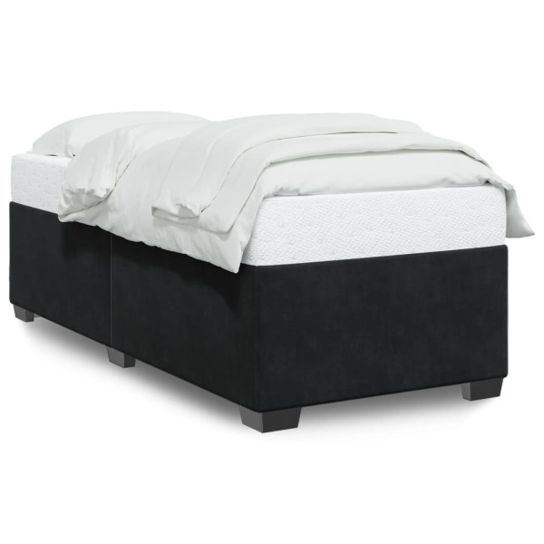 Estructura de cama de terciopelo gris claro 100x200 cm