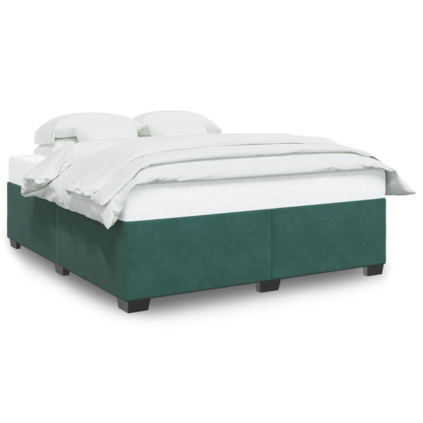 Estructura de cama de terciopelo verde 200x200 cm