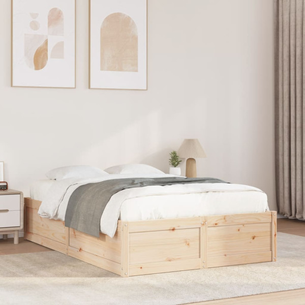 Estructura de cama madera maciza de pino 120x190 cm