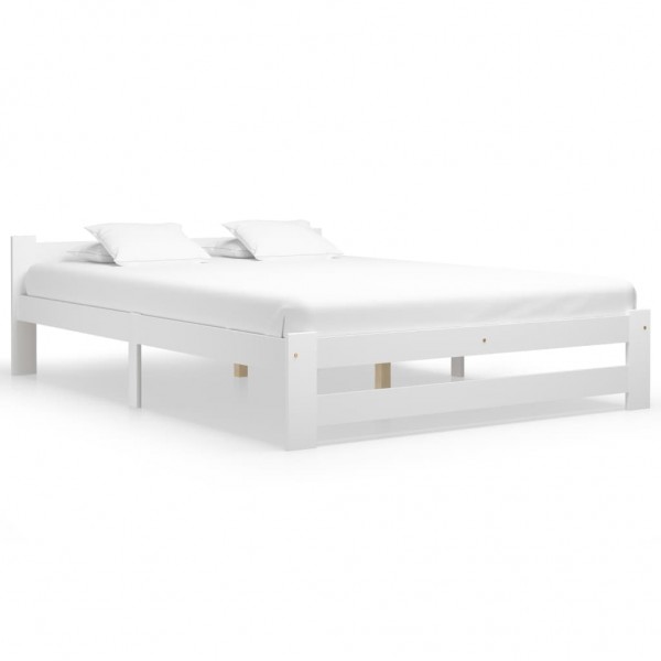 Estructura de cama madera maciza de pino blanca 180x200 cm