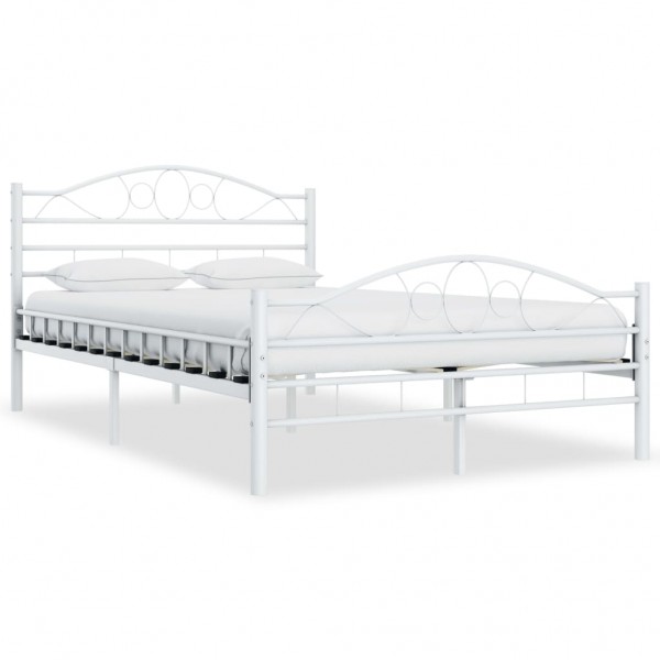 Estructura de cama metal blanco 120x200 cm