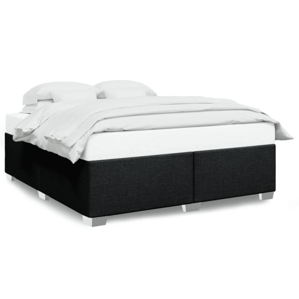 Estructura de cama tela gris claro 200x200 cm
